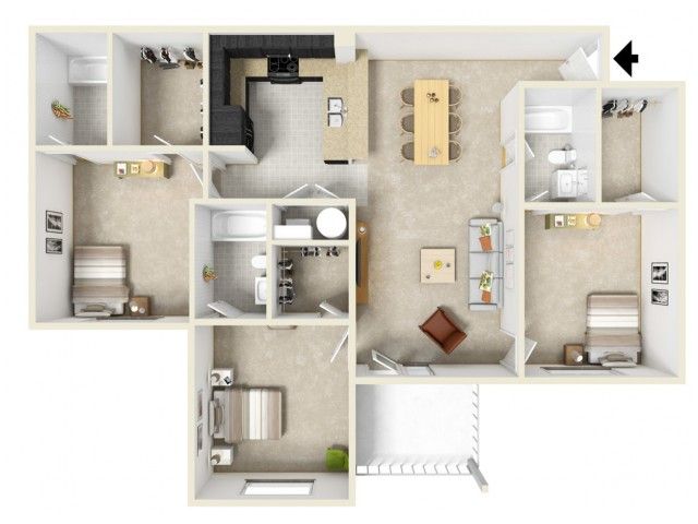 3 Bed 3 Bath
