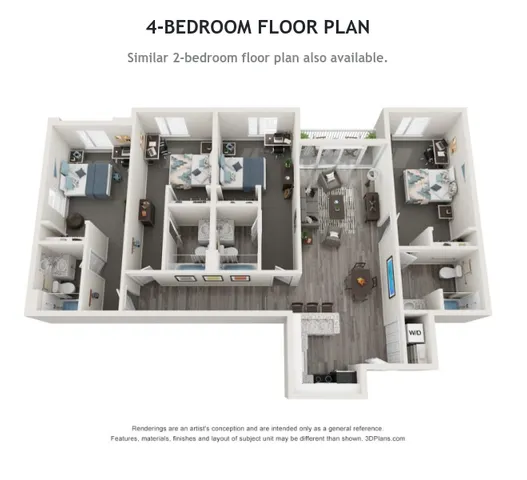 4 Bedroom Floorplan