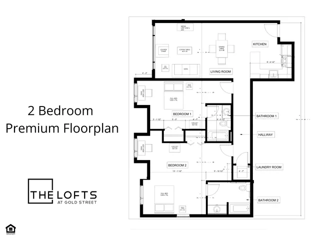 2 x 2 Premium floorplan