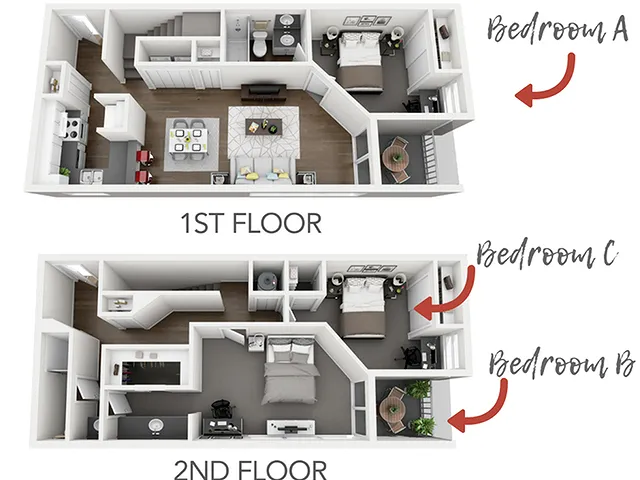 3 Bed 2 Bath Large | On50 | Tampa FL Apartments