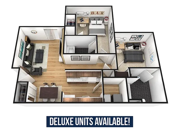 2 bed