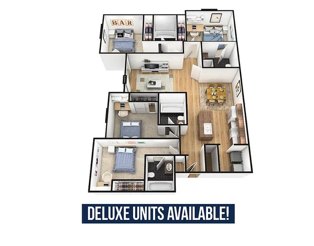 4 bed