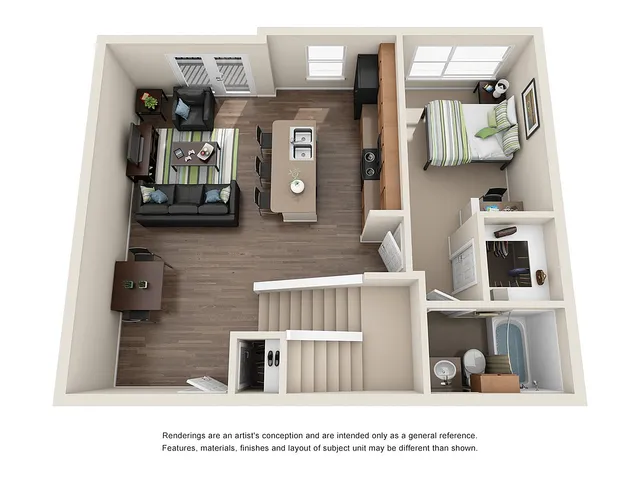 3 bedrooms townhosue 1st floor