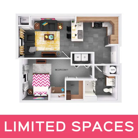 1x1 Top Floor - Limited Spaces