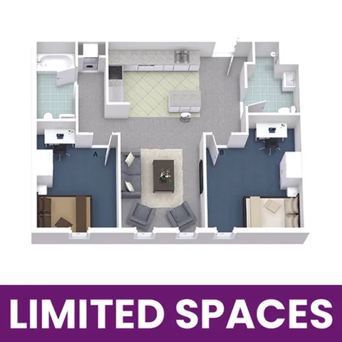 University Lofts 2x2A - Limited Spaces