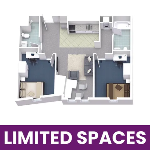 University Lofts 2x2D - Limited Spaces
