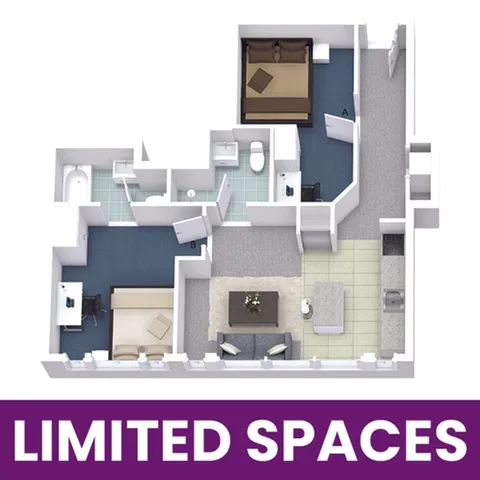 University Lofts 2x2E - Limited Spaces