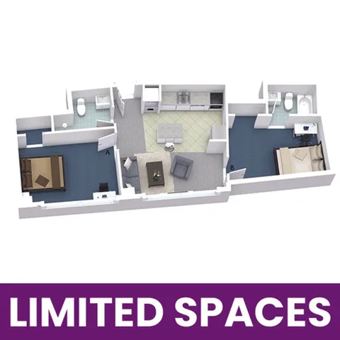 University Lofts 2x2J - Limited Spaces