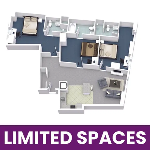 University Lofts 3x3B - Limited Spaces