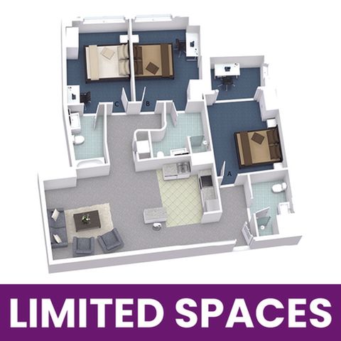 University Lofts 3x3C - Limited Spaces