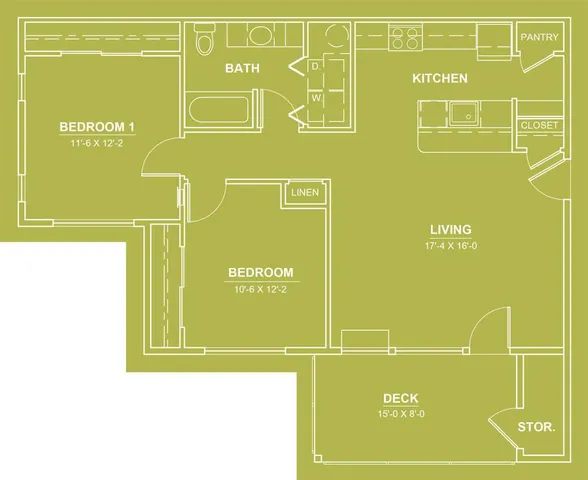 Smith Creek Apartments - Juniper Floorplan