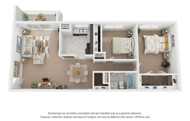2 bedroom 1 bath