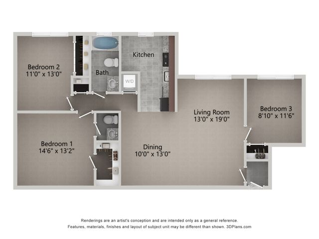 3 Bedroom Floorplan