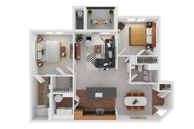 2 bedroom 2 bath w/den