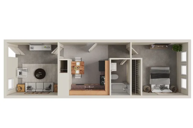 Harford Commons1 Bedroom Townhomes Floor Plan