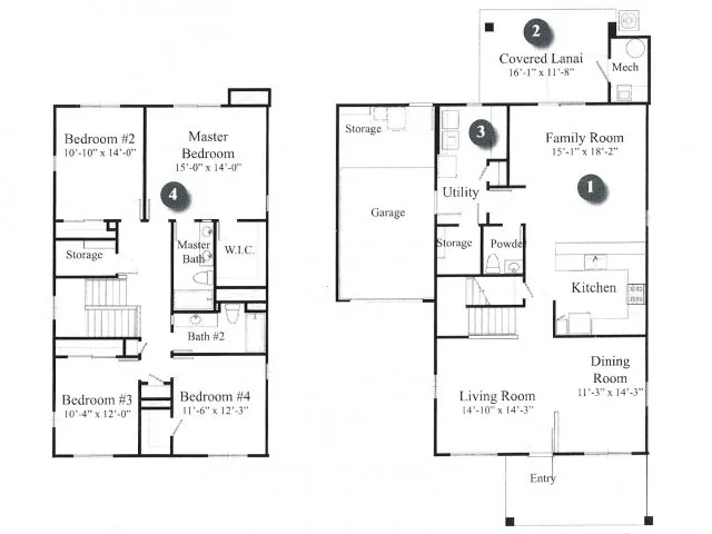 4 Bedroom Floor Plan | hickam housing floor plans | Hickam Communities