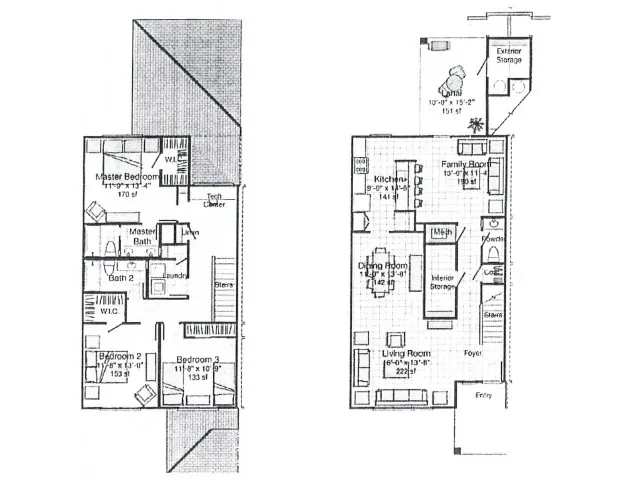 3 Bedroom 2 Bath Floor Plan | pearl harbor hickam housing | Hickam Communities