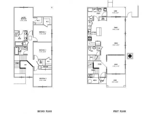 4-bedroom new duplex on Schofield, Wheeler, HMR, floor plan, 1950 sq ft, 4 bedrooms, 2.5 baths, fenced in, one car garage