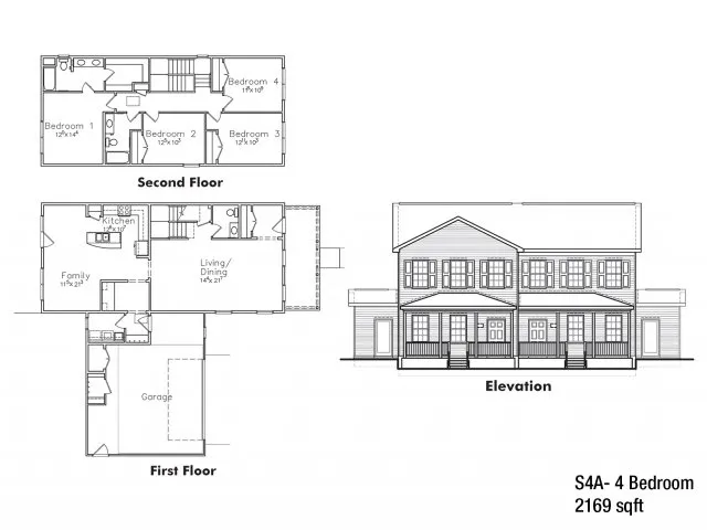 Company Grade 4 BDRM Floor Plan | On Base Housing Fort Drum