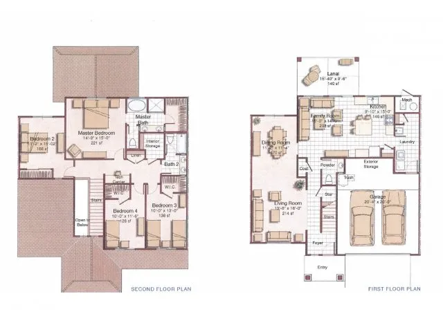 4 Bedroom Floor Plan | hickam housing floor plans | Hickam Communities