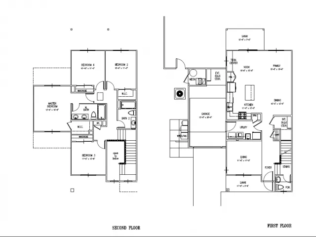 4-bedroom two story duplex townhome, 1950 sq ft, with one car garage and fenced in yard