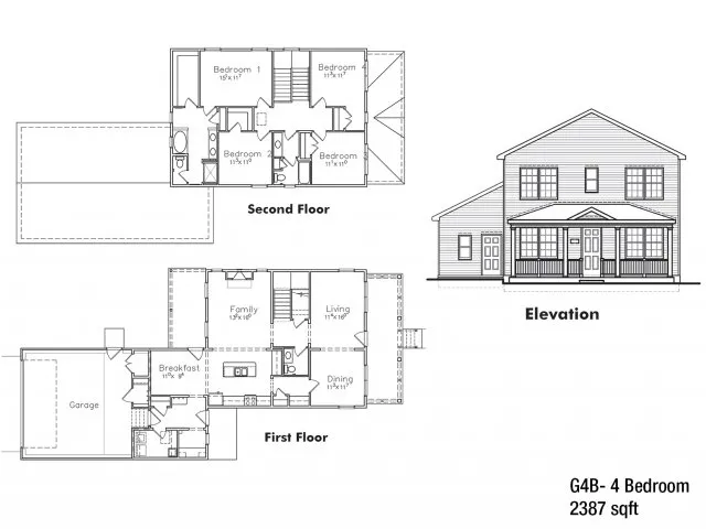 4 BDRM Sergeant Major Floor Plan | Fort Drum Apartments