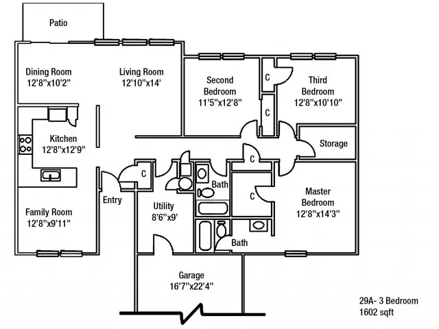 Junior Enlisted 3 BDRM Floor Plan | On Post Housing Fort Drum