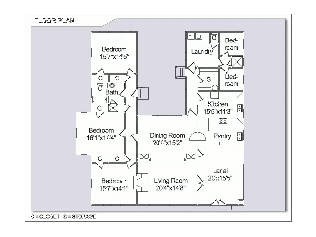 4-bedroom historic woodie on Schofield, 2189 sq ft, floor plan