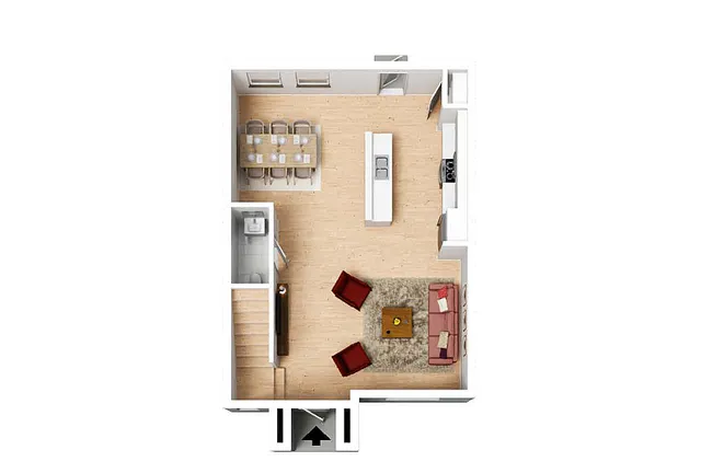 Casita First Floor 3D