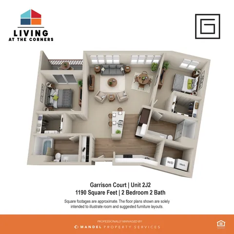 2BR/2BA