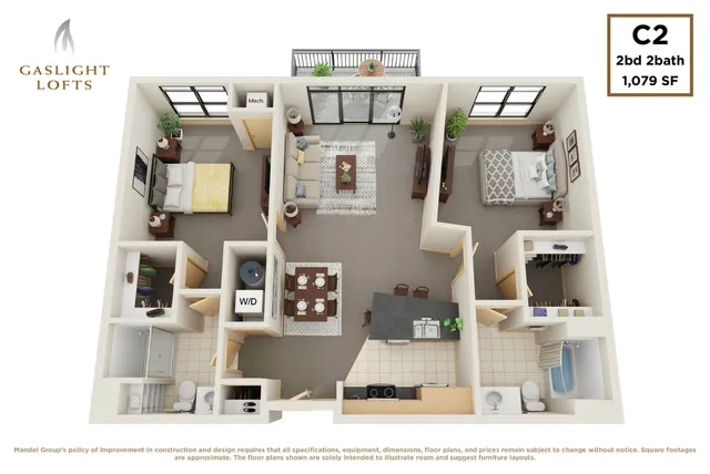 1 bedroom, 1 bath