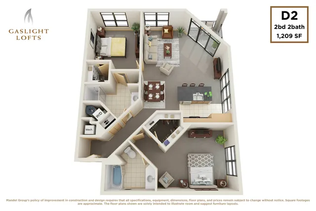 1 bedroom, 1 bath