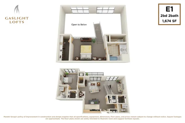 1 bedroom, 1 bath