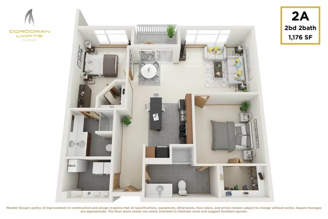 2 bedroom 2 bath