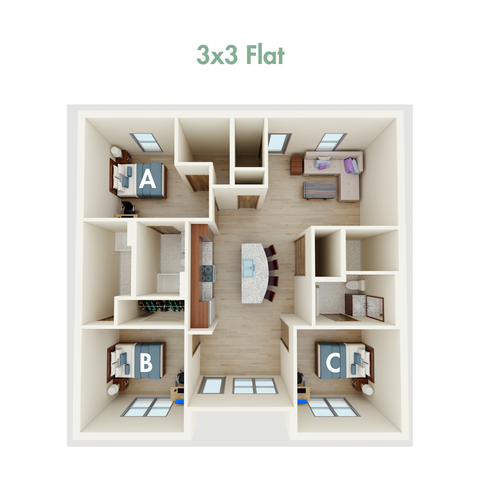 3x3 Flat