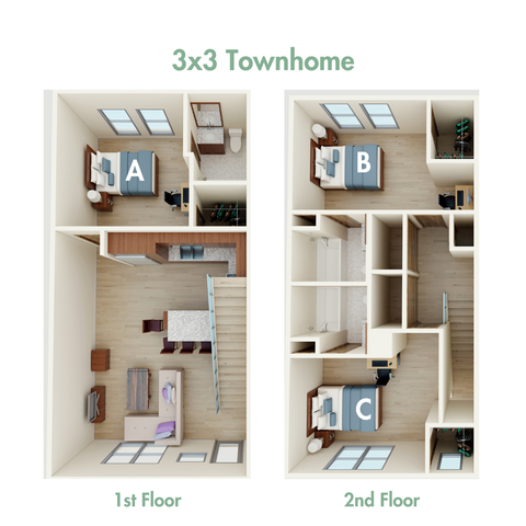 3x3 Townhome