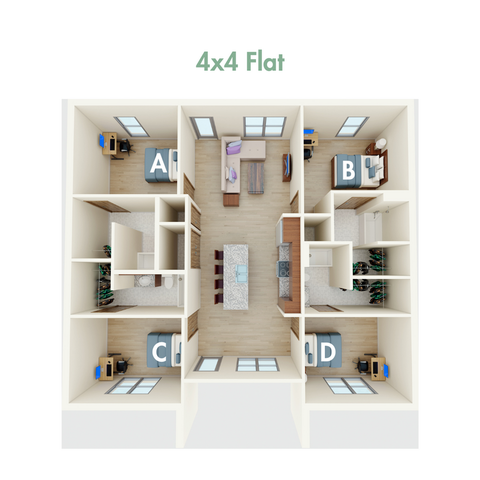 4x4 Flat