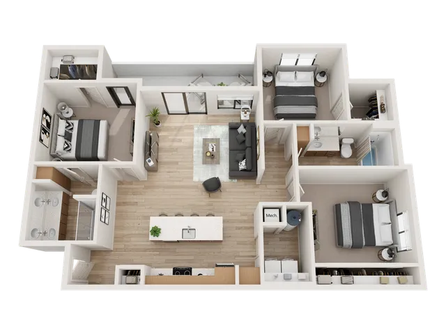 acero on roosevelt three bedroom apartment
