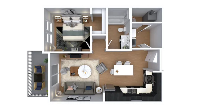 The Franklin | 1bd, 1ba - 669 sqft.