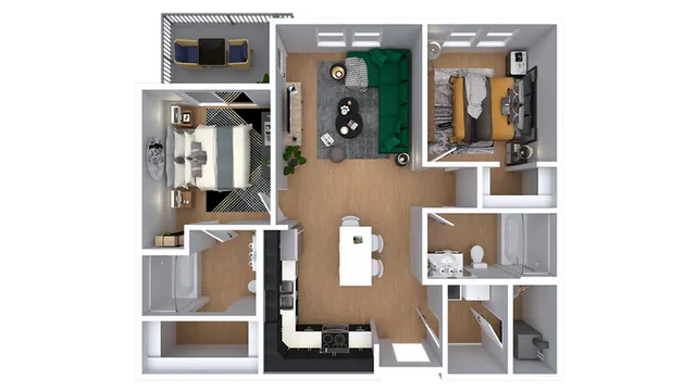 Ruth | 2bd, 2ba - 945 sqft.