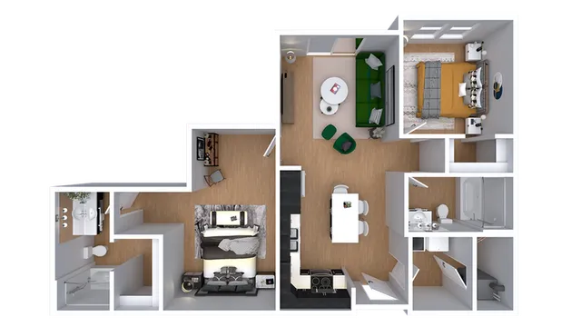 The Stuart | 2bd, 2ba - 996 sqft.
