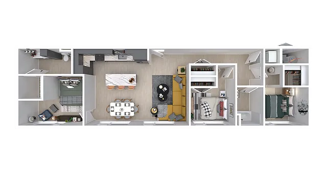 Deccan | 3bd, 2ba - 1,150 sqft.