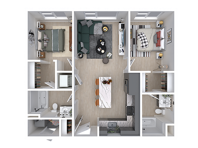 Bernina | 2bd, 2ba - 887 sqft.