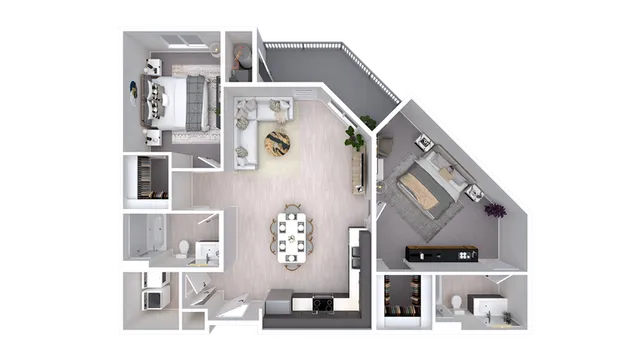 Quartz | 2bd, 2ba - 1,069 sqft.
