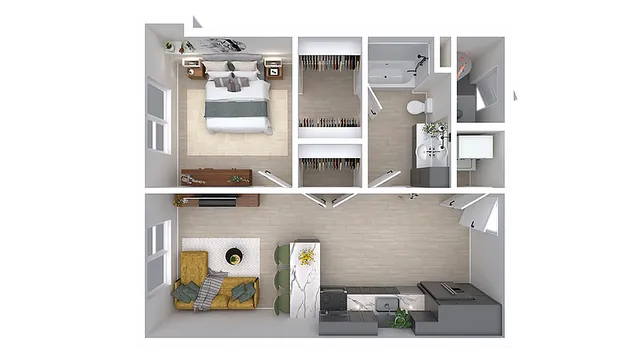 Zephyr | 1 Bed, 1 Bath - 643 sqft.