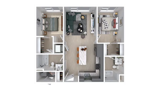 Bernina | 2bd, 2ba - 887 sqft.