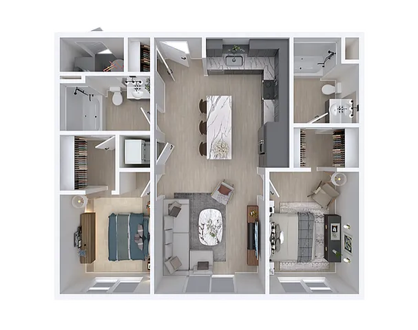 Rio Grande | 2bd, 2ba - 887 sqft.