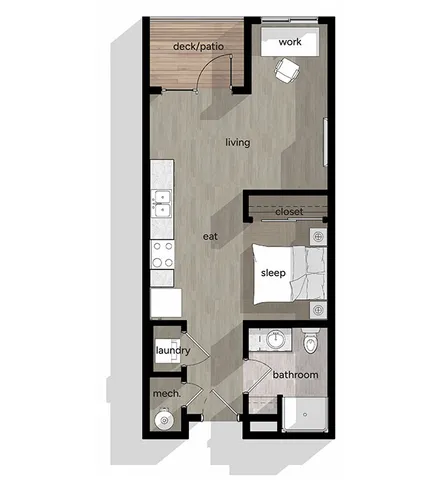 Serenity studio floor plan