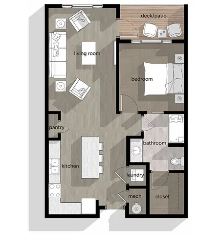 Radiance 1-bedroom floor plan