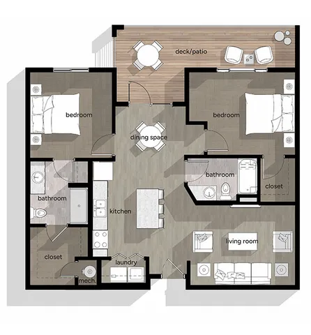 Brilliance 2-bedroom floor plan